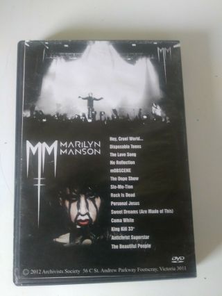 Marilyn Manson dvd live in london - RARE 2