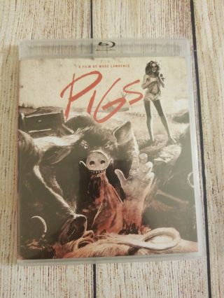 Pigs (blu - Ray,  Dvd,  2016) Oop & Rare.  Vinegar Syndrome Horror.  Region