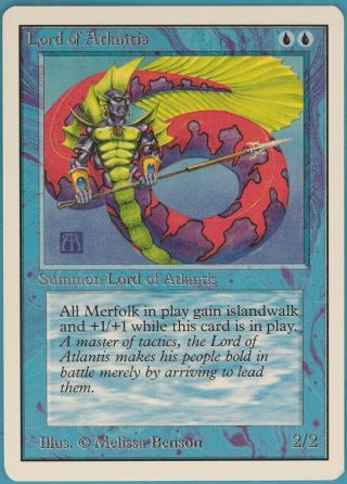 Lord Of Atlantis Unlimited Spld Blue Rare Magic Gathering Card (33162) Abugames