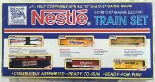 Rare 1995 K - Line Nestle Chocolate Electric Train Set 6 Unit 0 & 0 - 27 Gauge W Box