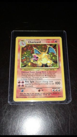 1999 Pokemon Charizard Rare Holo Card