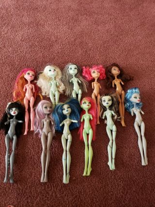 11 Monster High Ever After High Doll Bodies Naked / No Arms Great For Ooak Rare