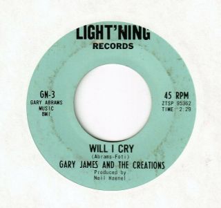 Rare Garage Gary James & The Creations I Said Hey / Will I Cry Lightning 45 Mp3