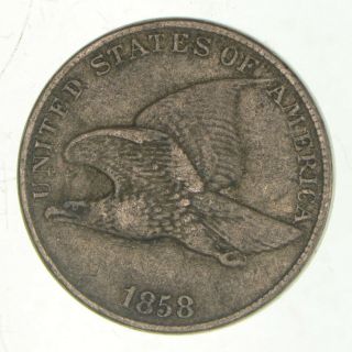 Crisp - 1858 - Flying Eagle United States Cent - Rare 964