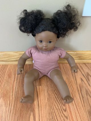 American Girl Bitty Baby Twin African Curly Black Hair Girl Doll Rare