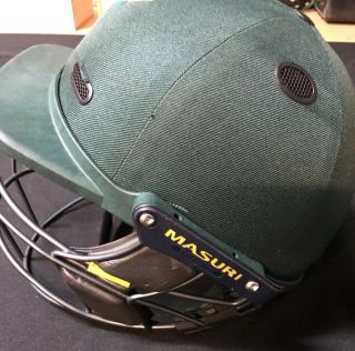 Rare Masuri Tasmanian Tigers Match Worn Cricket Helmet - Player Issued 2