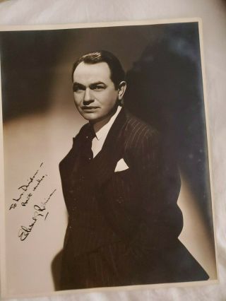 Edward G.  Robinson Hand Signed Studio Portrait 1941 Authentic Guaranteed Rare