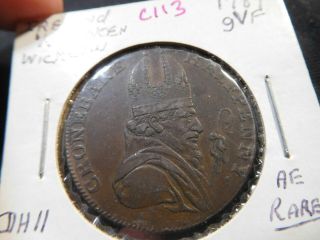 C113 Ireland Wicklow 1789 Cornebane Conder 1/2 Penny D&h - 11 Rare