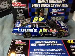 Jimmy Johnson 2002 1st California Cup Win In Rare Silver Chrome Raced Version