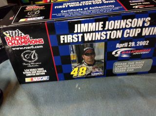 Jimmy Johnson 2002 1St California Cup Win In Rare Silver Chrome Raced Version 4