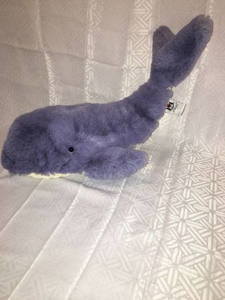 Vguc - Htf - Rare - 17” Jellycat Wowser Wilber Plush Whale