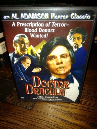 Doctor Dracula Dvd 1980 John Carradine Donald Barry Al Adamson Larry Hankin Rare