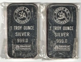 . 999 Fine Silver One Troy Ounce 2 X 