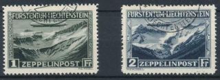 [37883] Liechtenstein 1931 Zeppelin Rare Airmail Set Vf Stamps V:$590