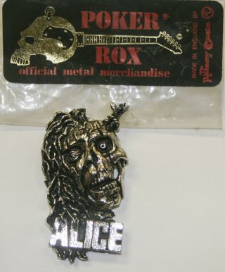Poker Rox Alice Cooper Pin Clasp Rare Pc162