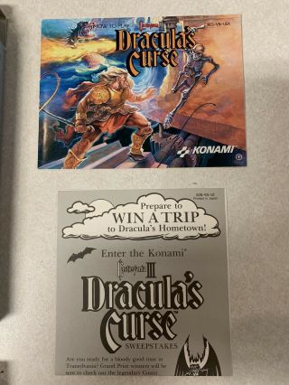 Castlevania III Dracula’s Curse Nintendo NES / CIB Complete / Rare Insert 3
