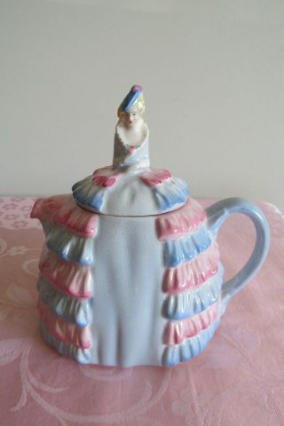 Rare Sadler " Ye Daintee Ladyee " Pink & Blue Crinoline Lady Teapot
