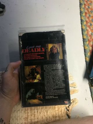 LOVE ME DEADLY HORROR SOV SLASHER RARE OOP VHS BIG BOX SLIP 4