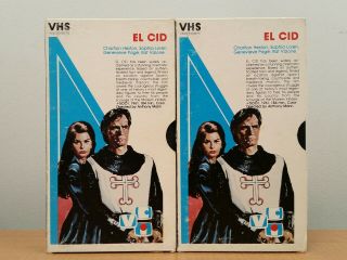 El Cid Vhs Rare Vci Sideloader Release Epic Charlton Heston