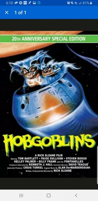 Hobgoblins (dvd,  2009) 20th Anniversary Special Edition Oop Rare