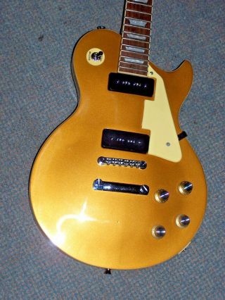 Rare Aria Pro Ii Les Paul Deluxe Gold Top Great Price Cool Tone Summer