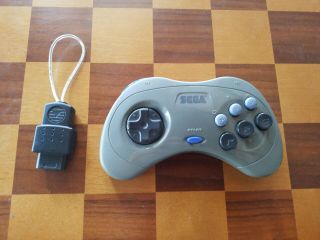 Rare Sega Saturn Wireless 2.  4ghz Controller W/ Adapter Japanese Gray Modded