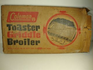 Rare Nos Vintage Coleman Toaster Griddle Broiler Use W/425 Camp Stove Lantern