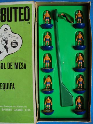 Vintage Fc Subbuteo Team 60 Hybrid Lw Barcelona Made In Portugal Box Rare 1970s