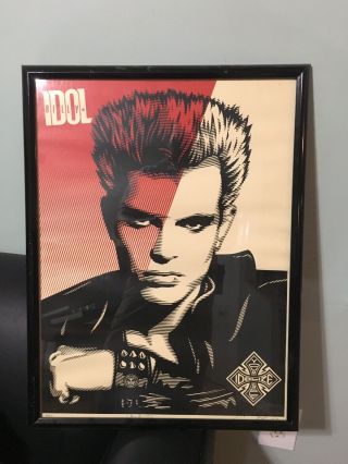 Shepard Fairey Obey - Billy Idol Rare Signed And Numbered - Autographed By Billy