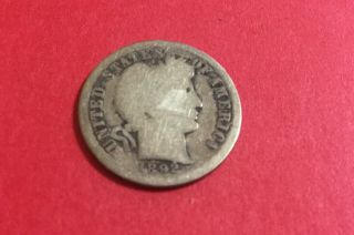 1892 - S Barber Dime Low Mintage Semi - Key Date - Rare & Difficult To Find