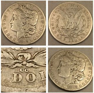 1878 - Cc $1 Morgan Silver Dollar - Rare - Old Silver Us Coin - Carson City