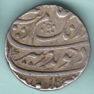 Mughal India Aurangzeb Alamgir Akbarabad One Rupee Ex Rare Coin
