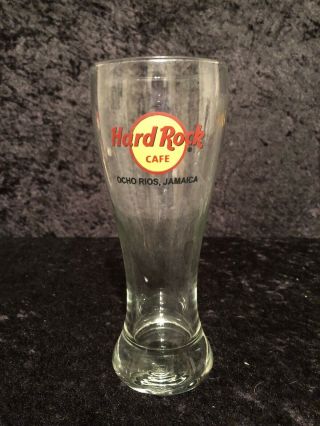Rare Hard Rock Cafe Ocho Rios,  Jamaica Beer Pilsner Glass,  Store Closed 2011