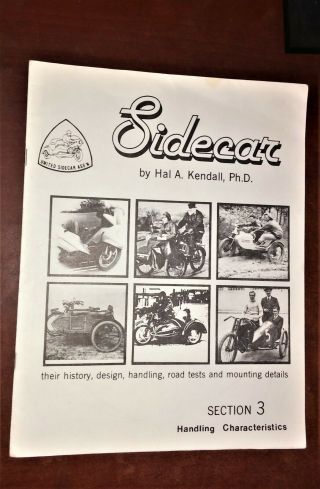 2 Hal A.  Kendall Sidecar Manuals Section 2 And 3,  Rare United Sidecar Ass 