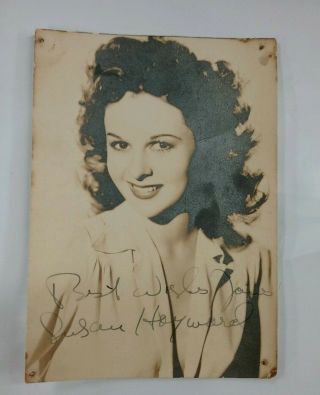 Susan Hayward Very Rare Early Autographed Photo I 