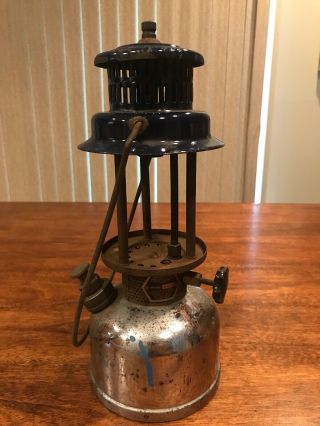 Vintage American Gas Machine Co.  Model 100 Lantern No Globe Rare Cobalt Blue