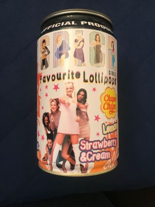 Official 1997 Spice Girls Chupa Chups Lollipop Tin Can Rare