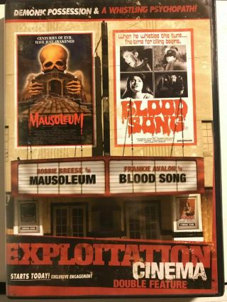 Mausoleum & Blood Song.  Exploitation Cinema.  Double Feature Dvd.  Rare Dvd