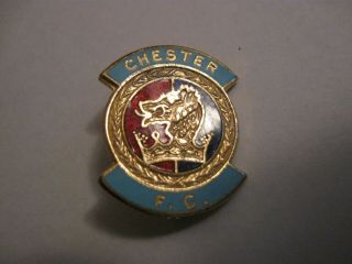 Rare Old Chester Football Club Enamel Brooch Pin Badge By Coffer