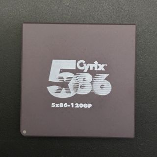 Rare Cyrix 5x86 - 120gp Cpu Pga168 120mhz 32 - Bit 486 Processor