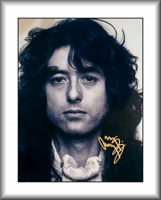 Led Zeppelin - Jimmy Page - Guitar Legend - Rare Hand Signed Autograph
