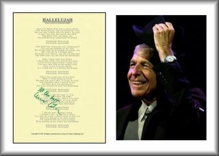 Leonard Cohen - Music Legend - Rare Hand Signed Autograph
