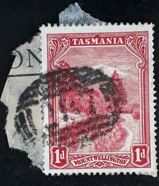 Rare Undated Tasmania Australia 1d Red Pictorial Stamp No 287 Nth Dundas Rd