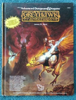 Advanced Dungeons & Dragons Greyhawk Adventures By James M.  Ward - Rare Tsr 1988