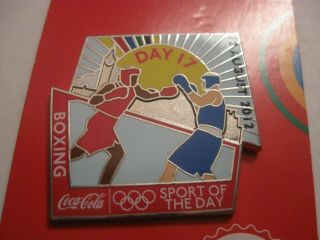 Rare Old 2012 London Olympic Games Boxing Day 17 Enamel Press Pin Badge