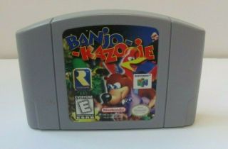 Banjo - Kazooie N64 Cartridge (cleaned &) (nintendo,  Rare,  1998)