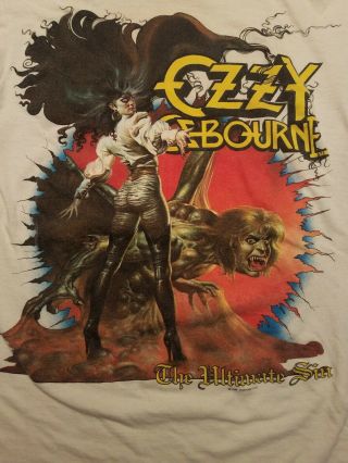 Ozzy Osbourne Ultimate Sin 1986 Tour Shirt Mega Rare