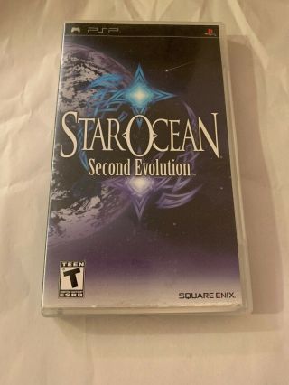 Rare Sony Psp Playstation Portable Game; Star Ocean: Second Evolution; Cib