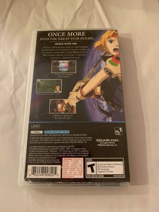 Rare Sony PSP PlayStation Portable Game; Star Ocean: Second Evolution; CIB 2