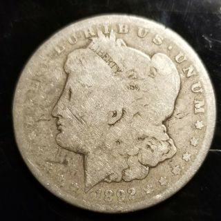 1892 - S U.  S.  Morgan Silver $1 One Dollar Coin - Rare Key Date